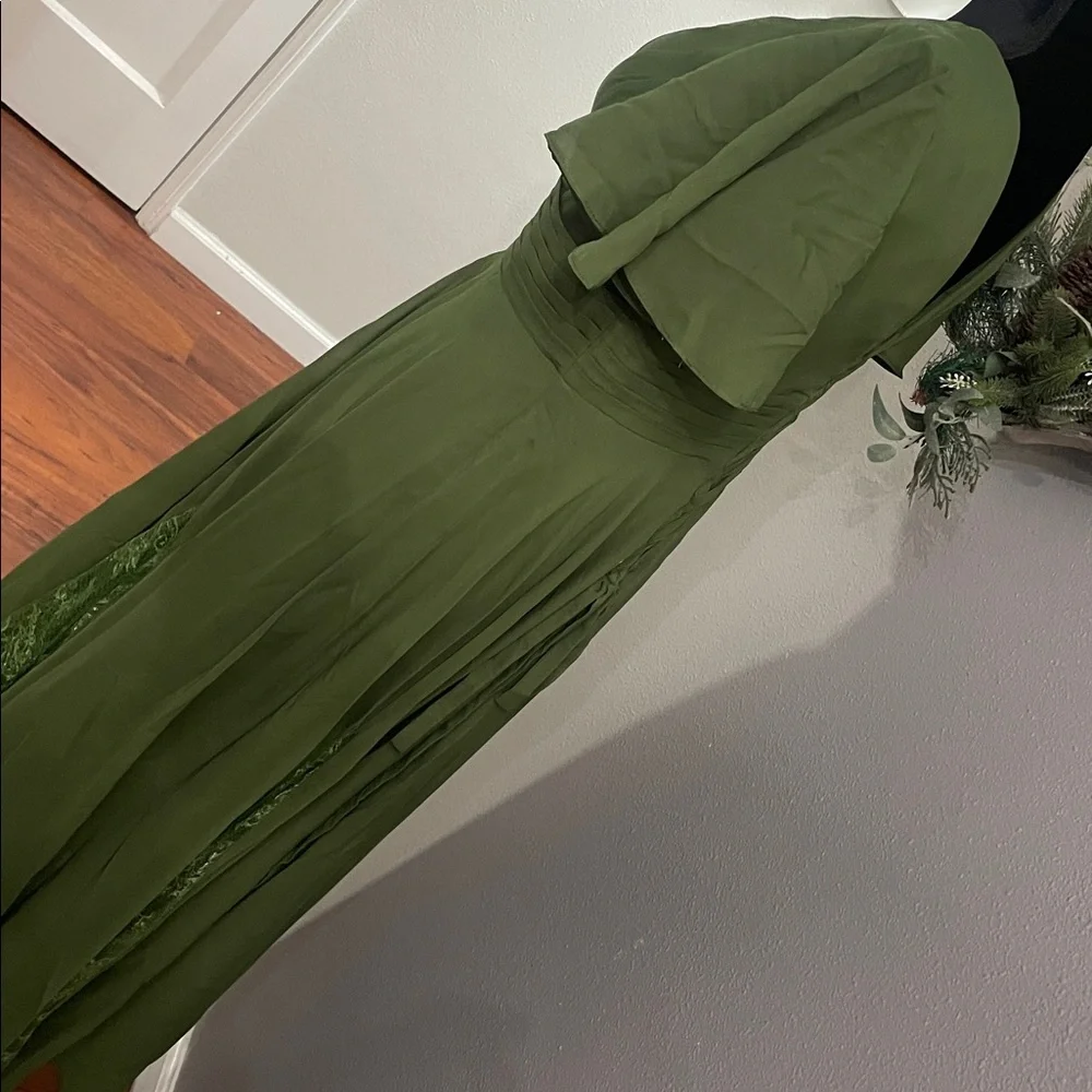 Pomuyo. Neck Mother of The Bride Dresses with Slit Short Sleeve Chiffon and lace - Picture 3 of 12